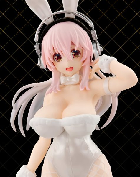 Super Sonico BiCute Bunnies PVC Statue Pearl White Ver. 30 cm