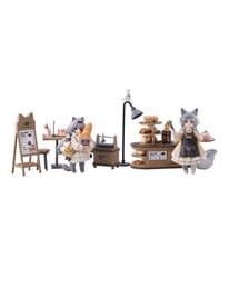 Decorated Life Collection PVC Statue Tea Time Cats - Cat Town Bakery Staff & Customer Set 12 cm