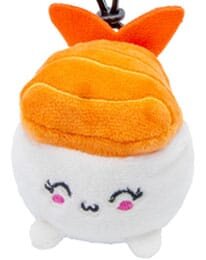 Plushi Plüschfigur mit Schlüsselanhänger Nigiri Sushi mit Garnele 7 cm
