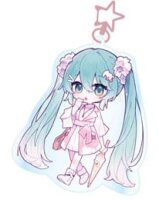 Hatsune Miku Acryl Schlüsselanhänger Kawaii Summer Time