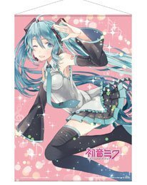 Hatsune Miku Wandrolle Pink Glitter Miku 50 x 70 cm