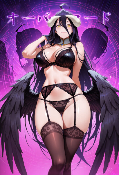Premium Wall Scroll Poster - Overlord - Albedo #2 (90 x 60 cm)