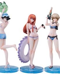 Steins Gate PVC Statuen 3er-Set 1/7 Suzuha Amane, Kurisu Makise, Mayuri Shiina Swimsuit Ver.