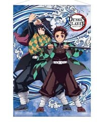 Demon Slayer: Kimetsu no Yaiba Wandrolle Tanjiro Kamado and Giyu Tomioka Water Breathing 50 x 70 cm