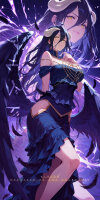 Premium Wall Scroll Poster - Overlord - Albedo #7 (120 x 60 cm)