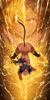 Premium Wall Scroll Poster - Bleach - Yoruichi Shihoin (Lightning Form) #2 (120 x 60 cm)