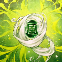 2-Player Cloth/Rubber Mat - WIND Element / Attribut (60 x 60 cm)