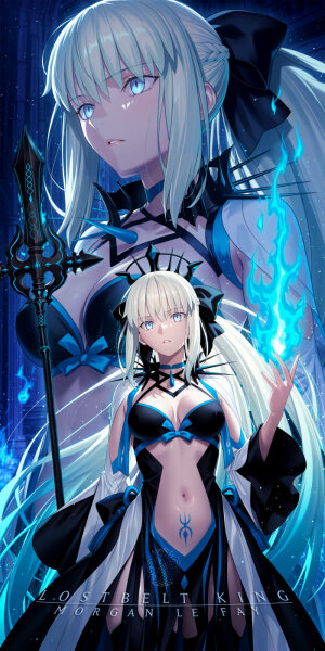 Premium Wall Scroll Poster - Fate - Morgan Le Fay (Ruler) (120 x 60 cm)