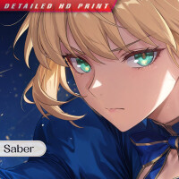 XL Desk Mat / Mauspad - Honkai Star Rail X Fate - Saber(Sword) (90 x 40 cm)