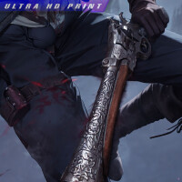 Premium Wall Scroll Poster - Chainsaw Man - Makima (Bloodborne Hunter) (90 x 60 cm)