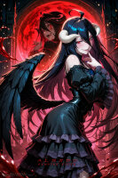 Premium Wall Scroll Poster - Overlord - Albedo (Vampire Style) (90 x 60 cm)