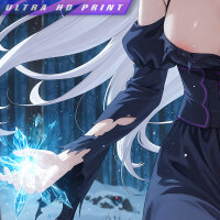 Premium Wall Scroll Poster - Re: Zero - Emilia (Frost Demon Style) (90 x 60 cm)