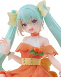 Hatsune Miku Noodle Stopper PVC Statue Hatsune Miku Citrus Ver. 14 cm