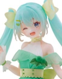 Hatsune Miku Noodle Stopper PVC Statue Hatsune Miku Lime Ver. 14 cm