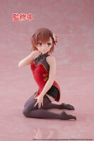 A Certain Scientific Railgun PVC Statue Desktop Cute Figure Mikoto Misaka Chinese Dress Ver. 13 cm