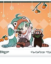 Hatsune Miku Acryl Figurenaufsteller aus Acryl Miku and Red Panda (Winter Time) 11 cm
