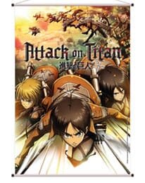Attack on Titan Wandrolle Eren, Mikasa & Armin 60 x 90 cm
