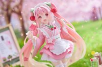 Hatsune Miku PVC Statue Newley Written Sakura Miku Japanese Cafe Ver. Reissue 18 cm