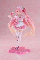 Hatsune Miku PVC Statue Newley Written Sakura Miku Japanese Cafe Ver. Reissue 18 cm