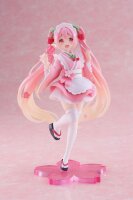 Hatsune Miku PVC Statue Newley Written Sakura Miku Japanese Cafe Ver. Reissue 18 cm