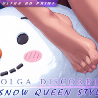 Premium Wall Scroll Poster - Kuroinu - Olga Discordia (Snow Queen) (90 x 60 cm)