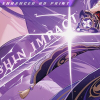 XL Desk Mat / Mauspad - Genshin Impact - Raiden Shogun (90 x 40 cm)