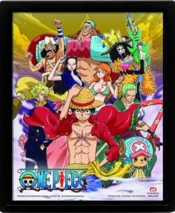 One Piece Poster - Straw Hat Crew Victory - 3D Framed