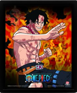 One Piece Poster - Brothers Burning Rage 3D Framed