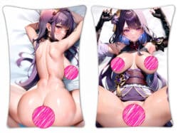 Dakimakura 60x40 cm Pillow (Raiden Shogun - Genshin Impact)